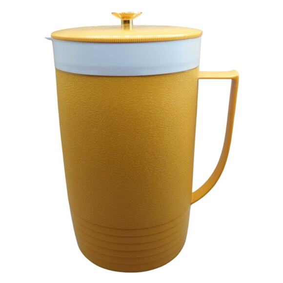 Therm-o-Ware Sunfrost Pitcher Gold Plastic Thermal 2 Quart Vintage MCM - Picture 1 of 9